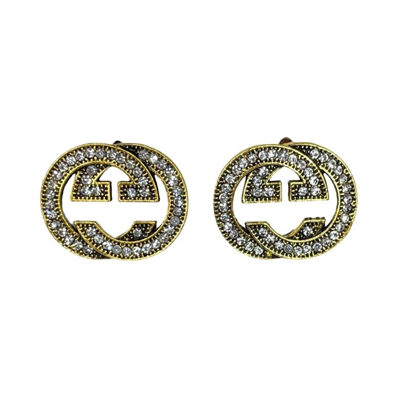 Jewelry Doubleg Diamond 18k Gold Plated Fashion Jewelry Stud Earrings